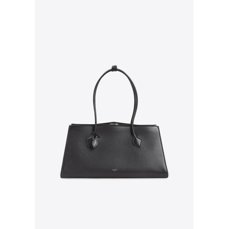 Le Teckel Grained Leather Tote Bag