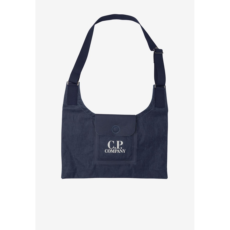 Logo Print Messenger Bag