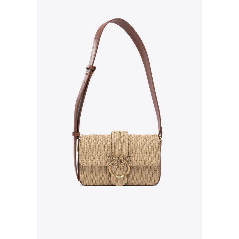 Mini Love Shoulder Bag in Raffia