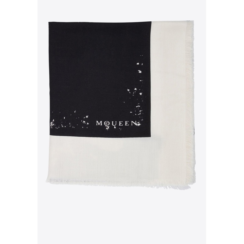 Skull-Print Silk Scarf