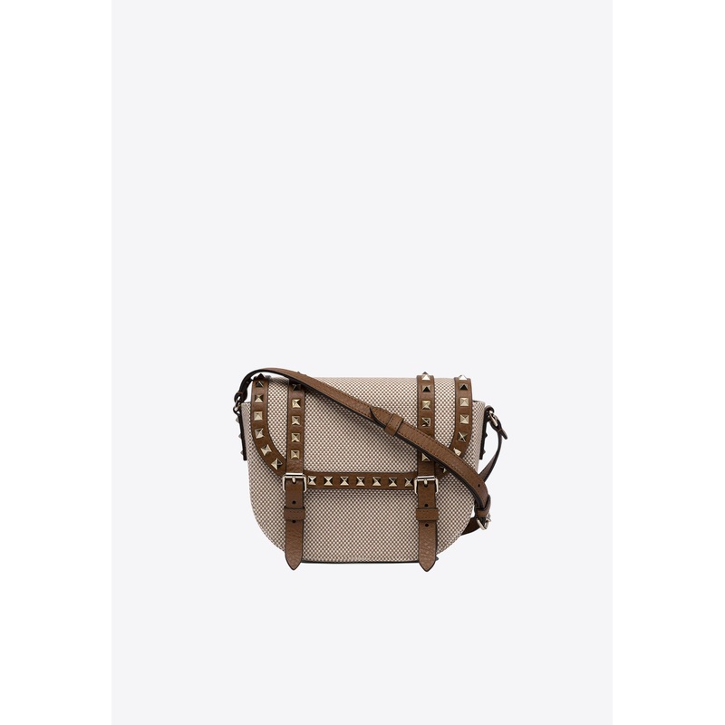 Small Rockstud Canvas Crossbody Bag