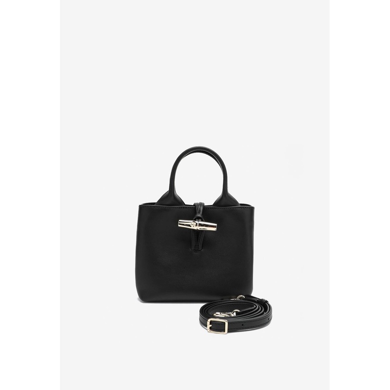 XS Le Roseau Leather Top Handle Bag