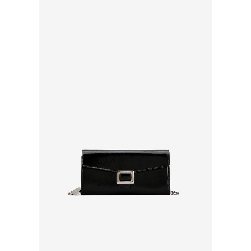 Belle Vivier Patent Leather Chain Clutch