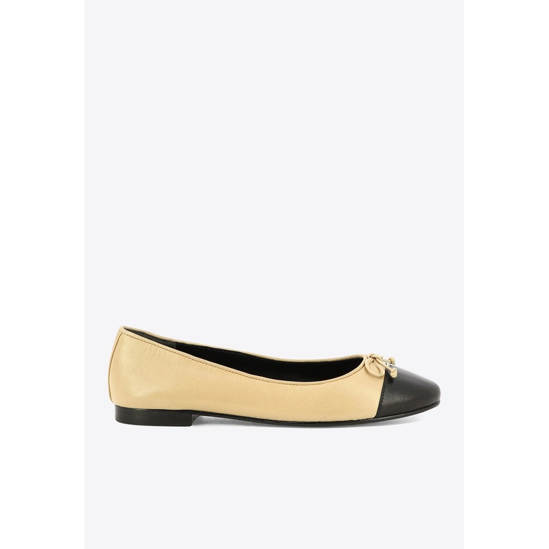 Cap-Toe Leather Ballet Flats