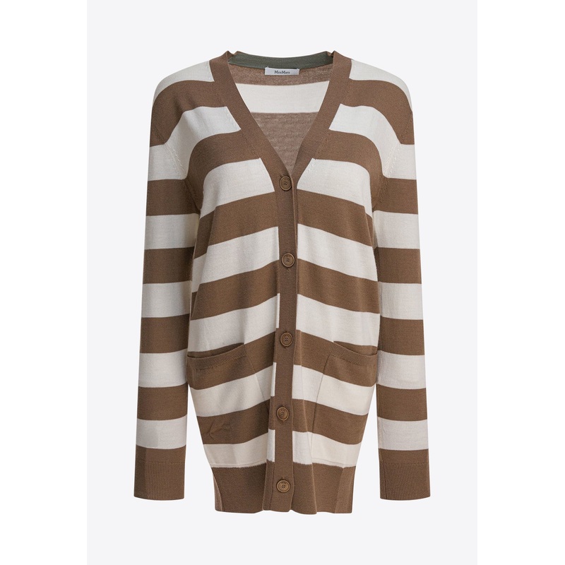 Fiemme 1951 Patch Striped Cardigan