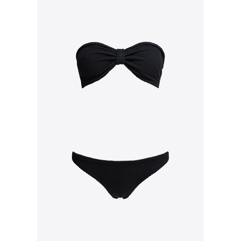 Jean Crinkle Strapless Bikini