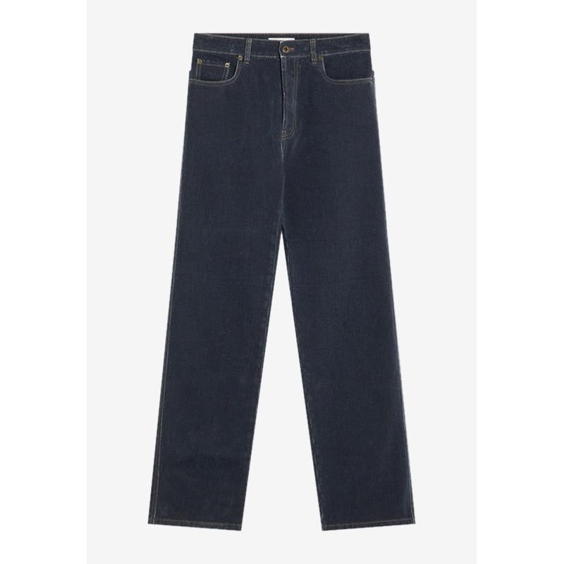 Logo Lettering Straight-Leg Jeans