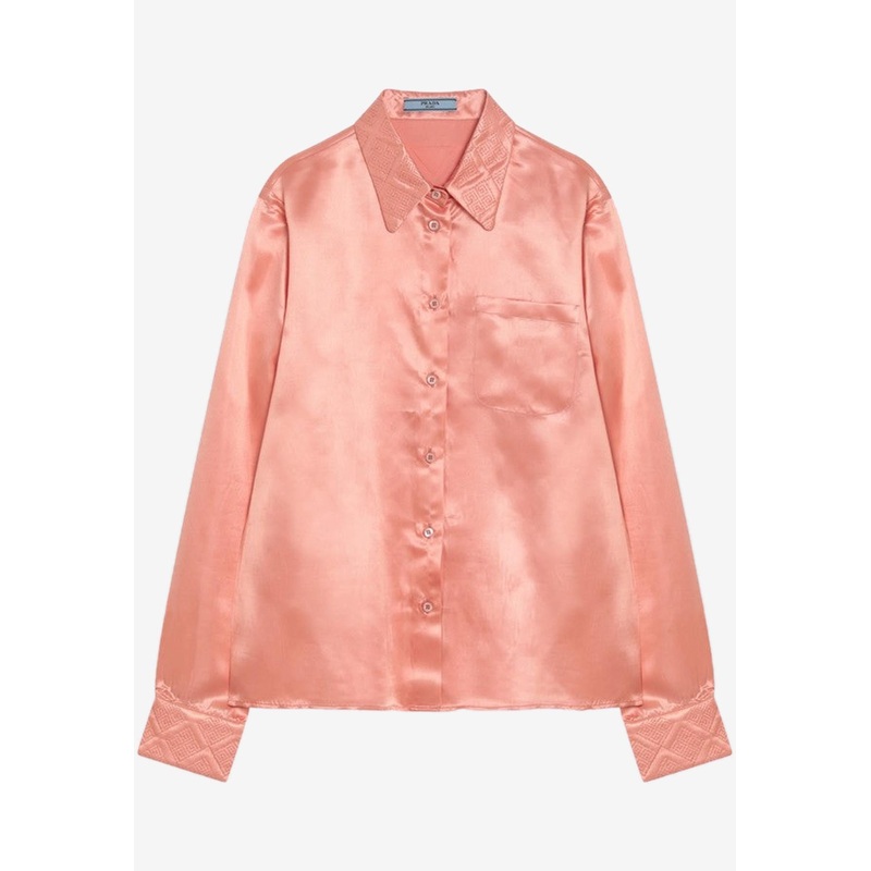 Long-Sleeved Silk-Blend Shirt