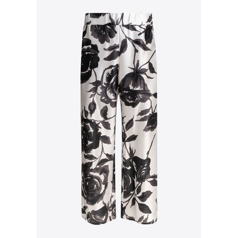 Patterned Silk Pants