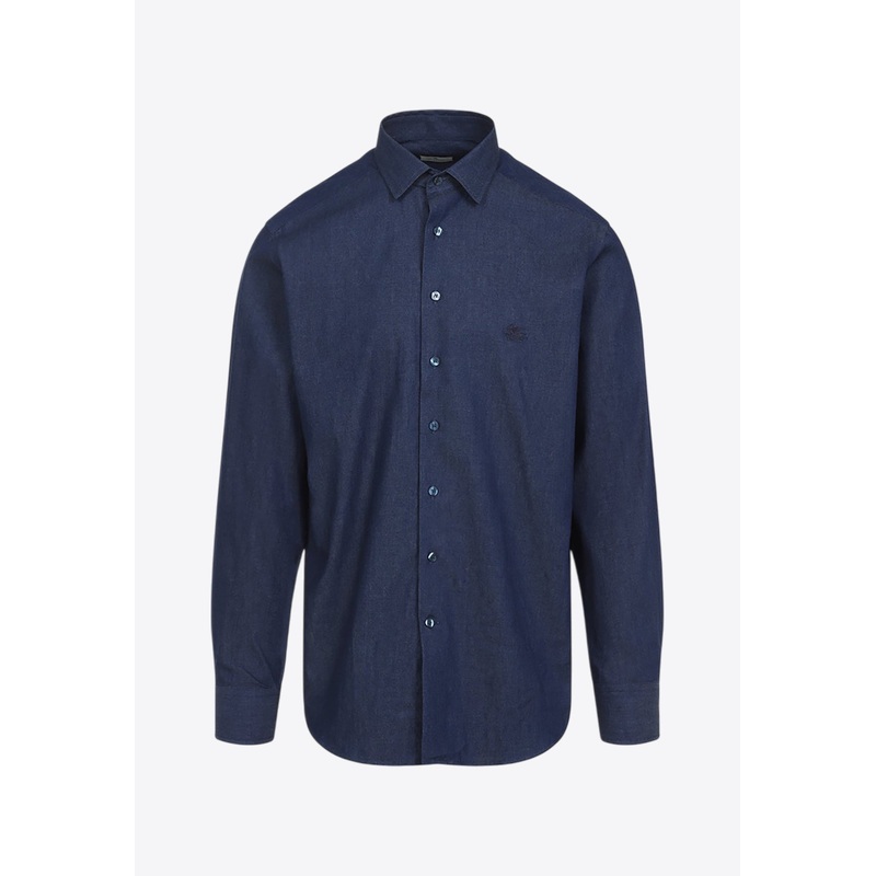 Pegaso Embroidered Long-Sleeved Shirt