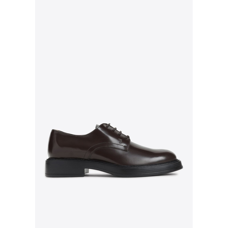 Shiny Leather Derby Shoes