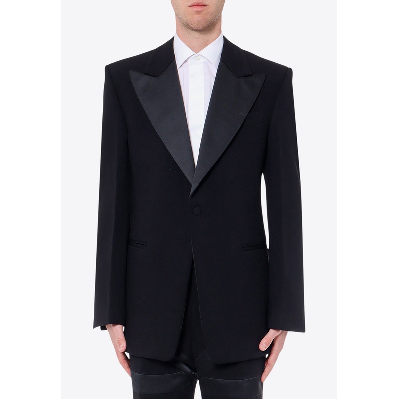 Single-Breasted Tuxedo Blazer