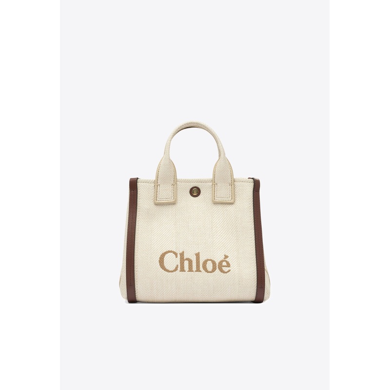 Small Carry Tote Bag in Raffia-Effect