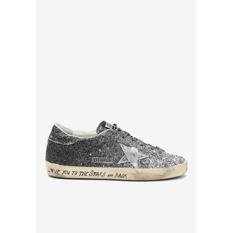 Super-Star Glittered Low-Top Sneakers