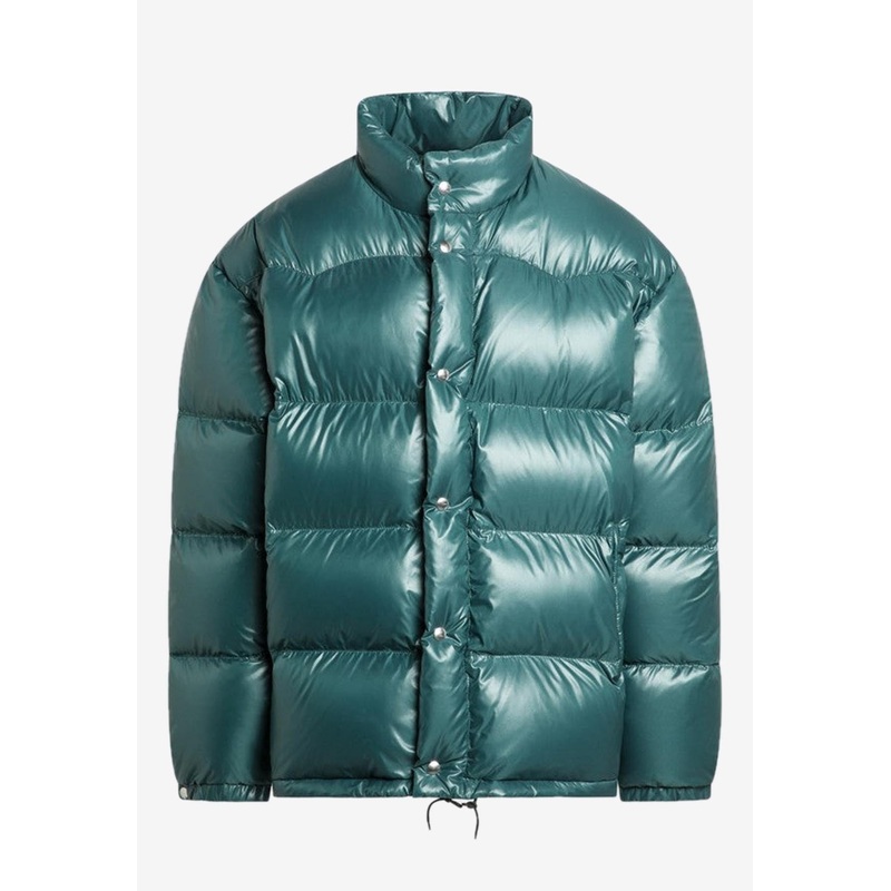 Triangle Logo Glossy Down Jacket