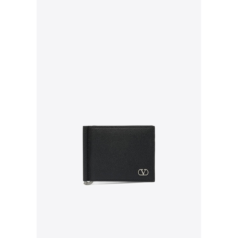 VLogo-Plaque Wallet with Money Clip