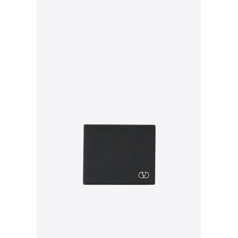 VLogo Signature Leather Bi-Fold Wallet