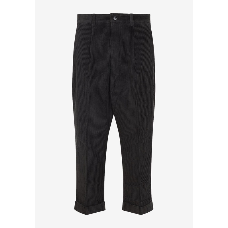 Carrot Corduroy Cropped Pants