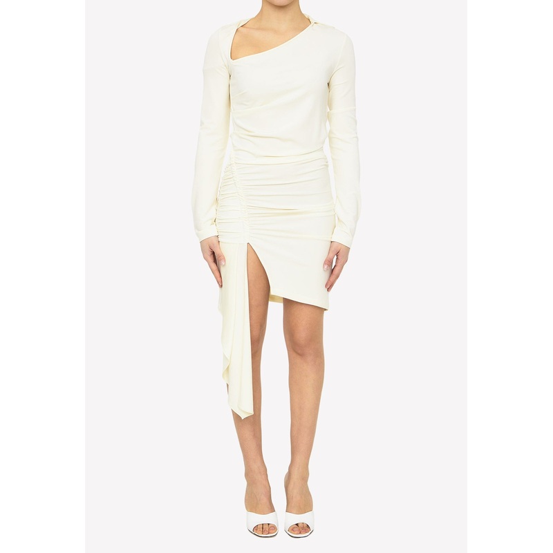 Crpe Draped Mini Dress