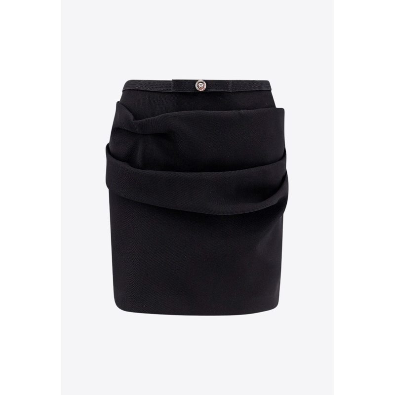 Draped Mini Skirt