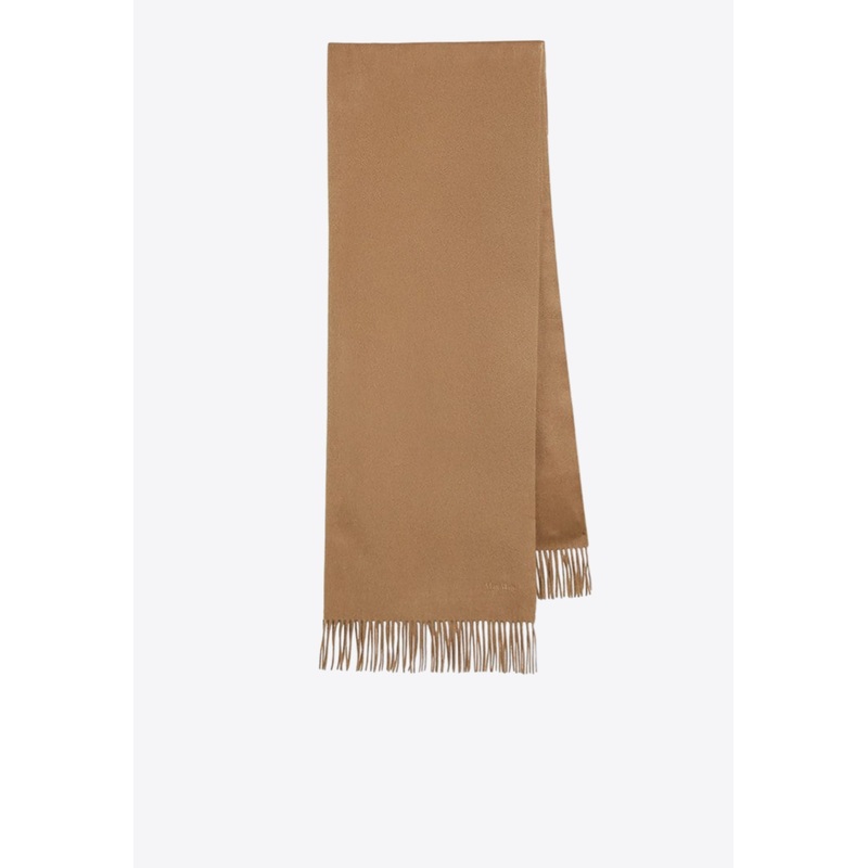 Embroidered Logo Cashmere Scarf
