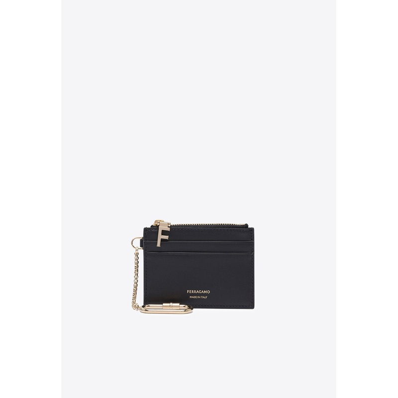 Leather Cardholder with Keychain