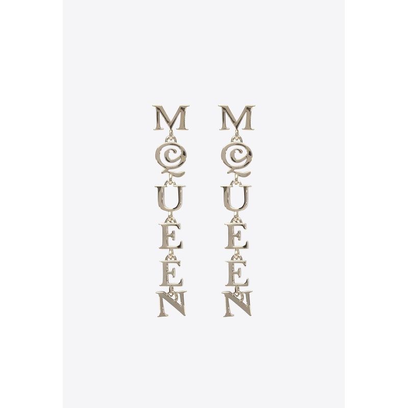 Logo Lettering Drop Earrings