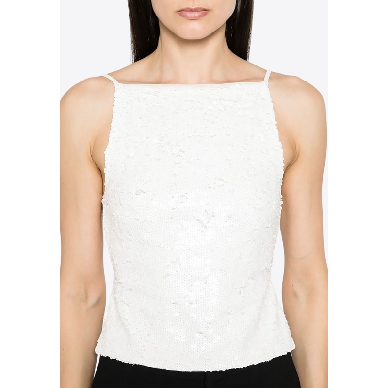 Open-Back Sequined Top
