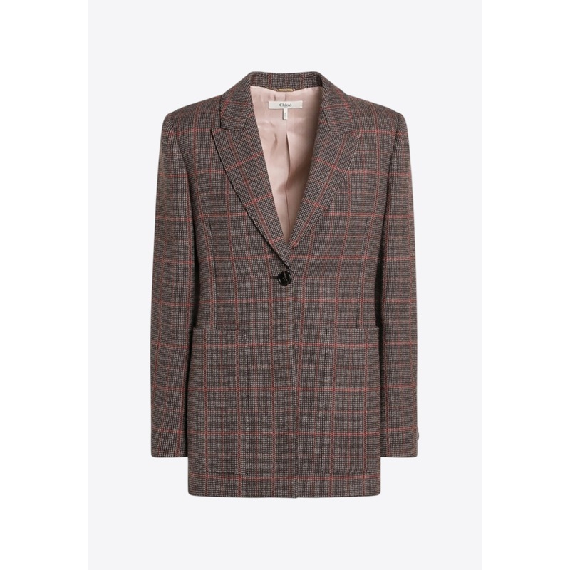 Single-Breasted Prince of Wales Blazer