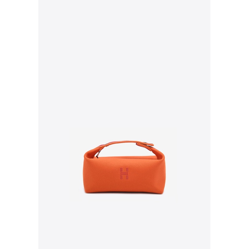Small Bride-a-Brac Pouch in Orange Feu Canvas