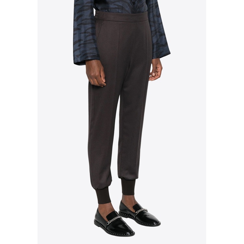 Wool Tapered-Leg Pants