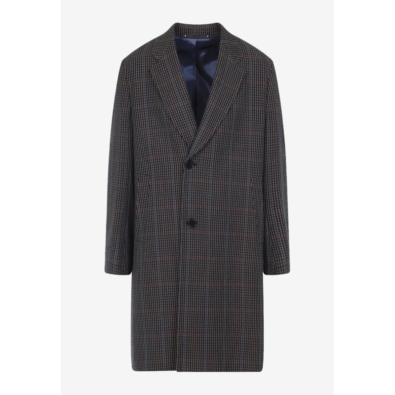 Checked Wool Overcoat
