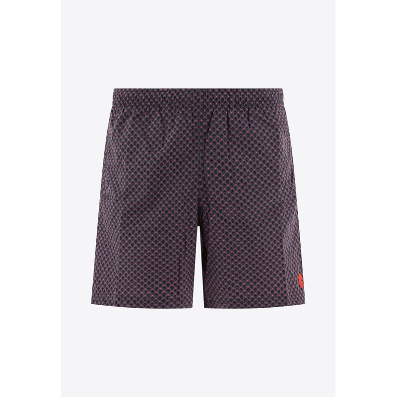 Embroidered Skull Swim Shorts