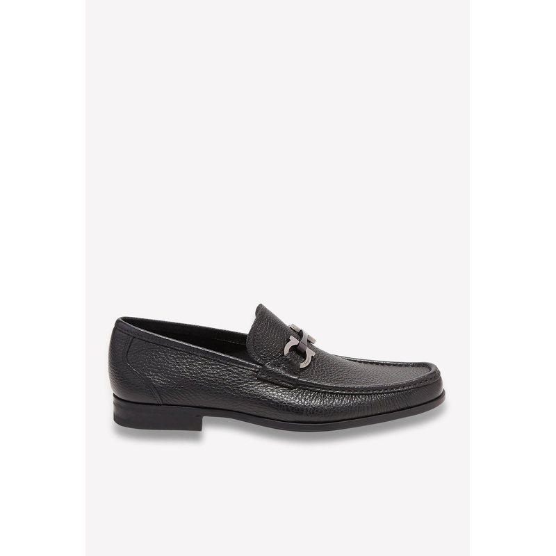 Gancini Ornament Loafers in Calf Leather