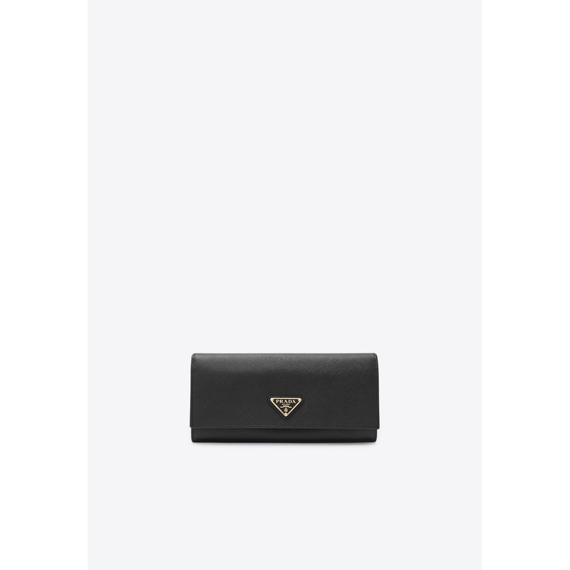 Large Saffiano Leather Continental Wallet