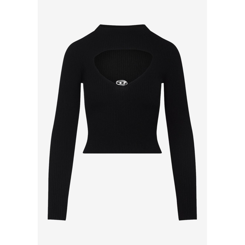 M-olina Ribbed Knit Cropped Top