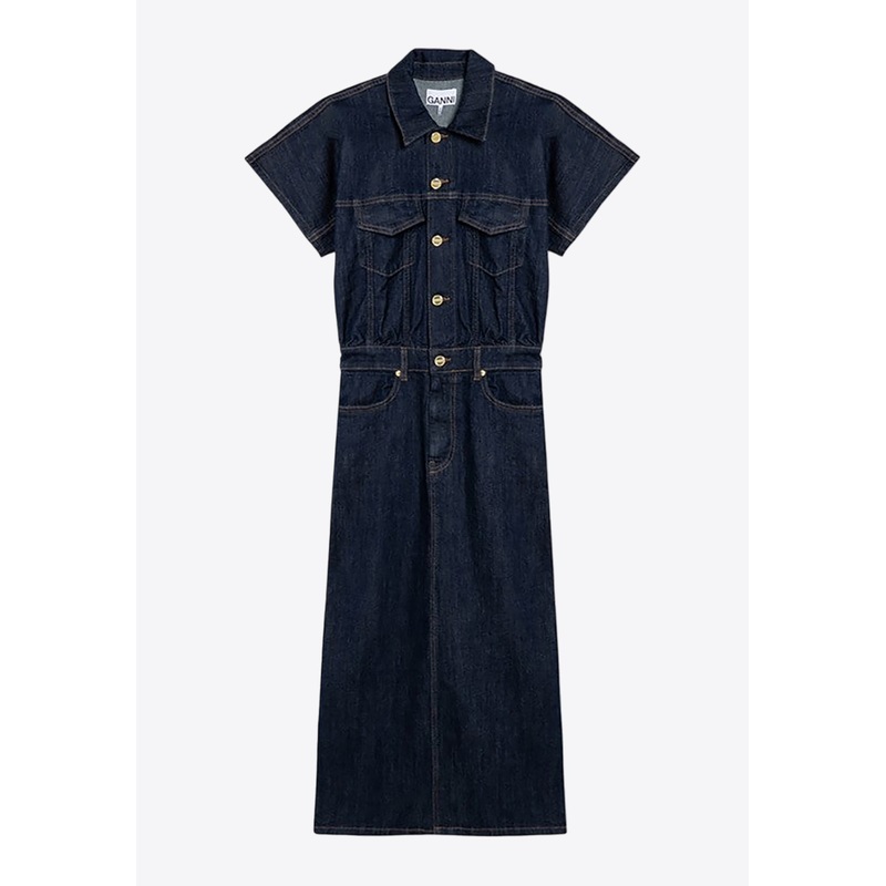 Midi Denim Shirt Dress