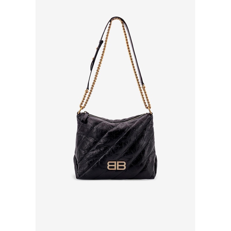 Small Crush Quilted Leather Hobo Bag