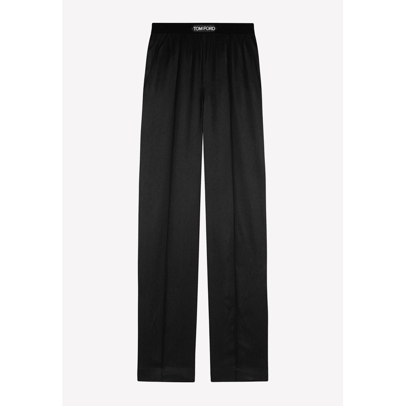 Stretch Silk Satin Pajama Pants