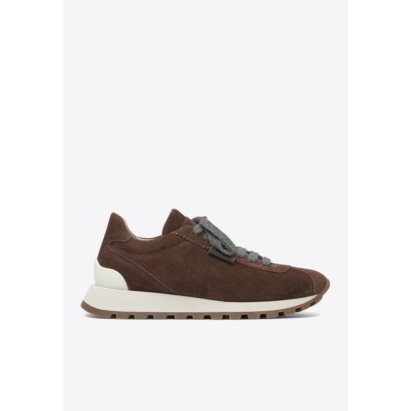 Suede Lace-Up Sneakers