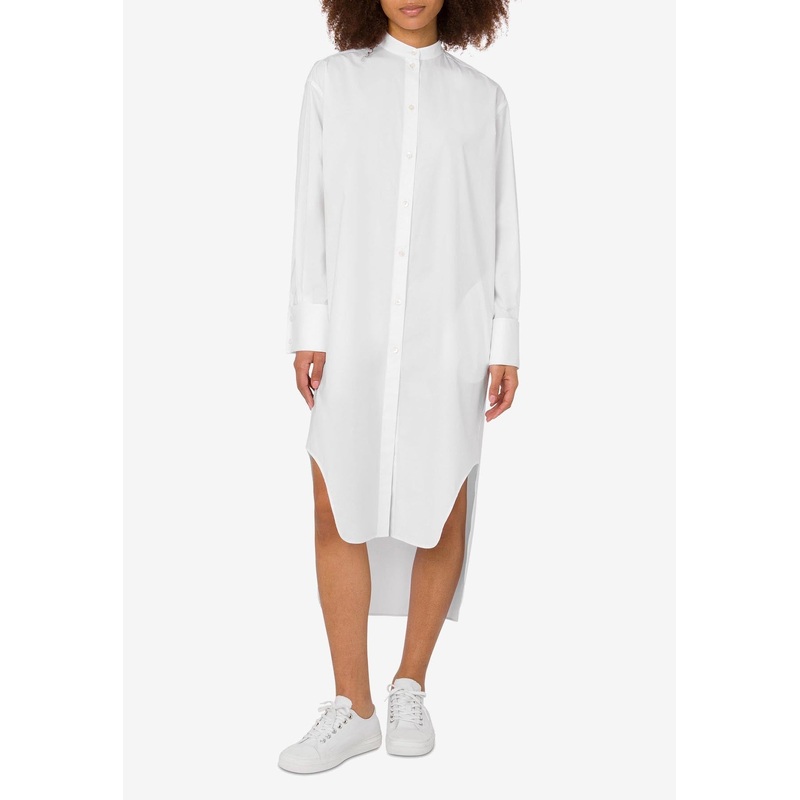 Archival Laurel Wreath Logo High-Low Poplin Dress