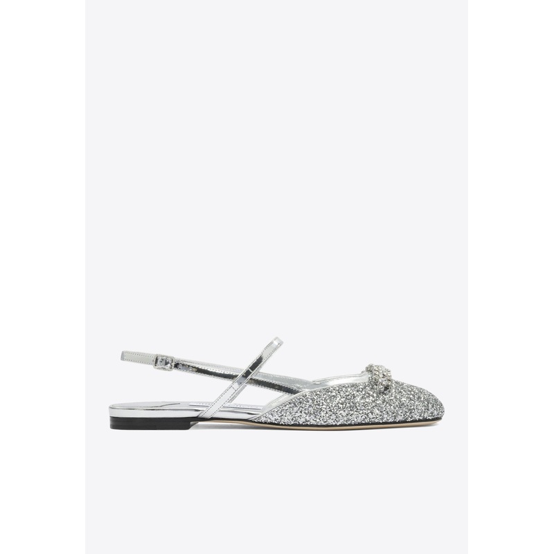 Belinda Glittered Slingback Flats