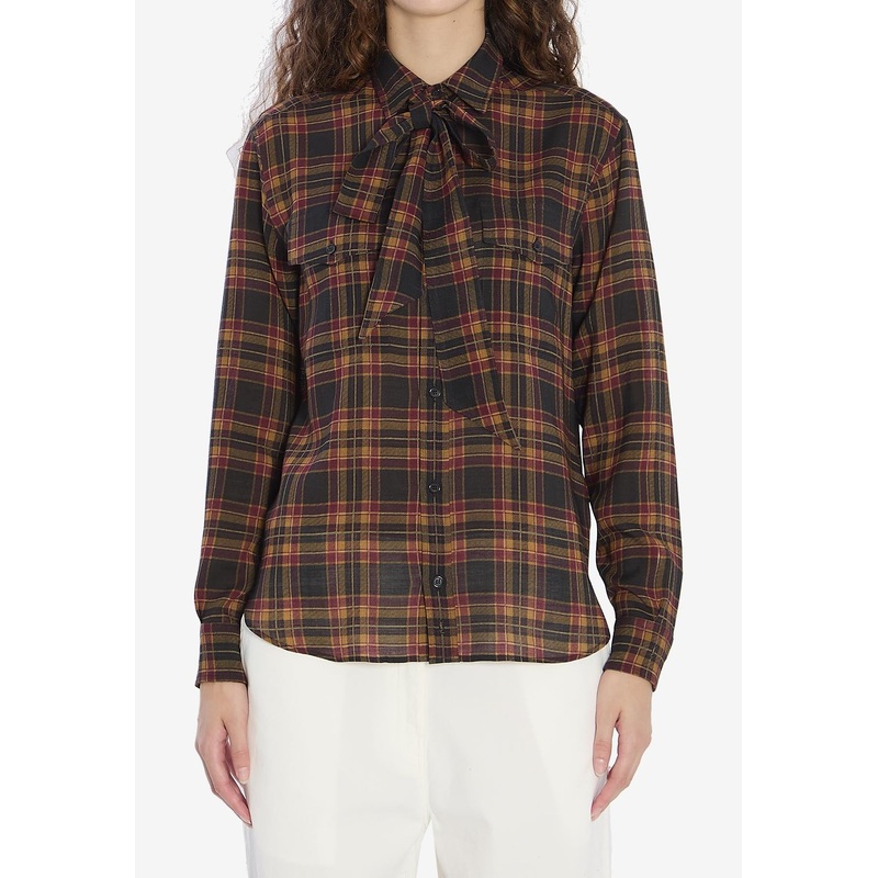 Cassandre Tartan Check Long-Sleeved Shirt