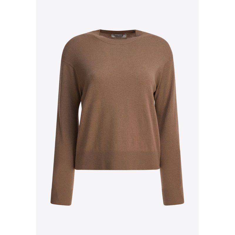 Eco Wool Knit Sweater with Elbow Patch