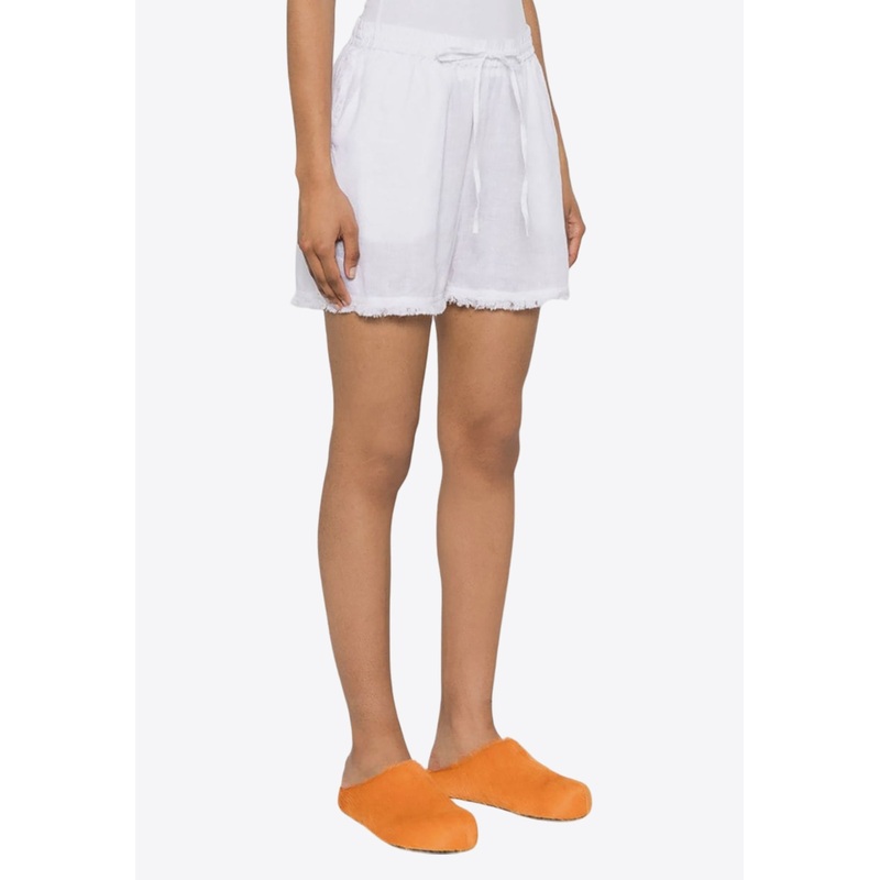 Embroidered Frayed Shorts