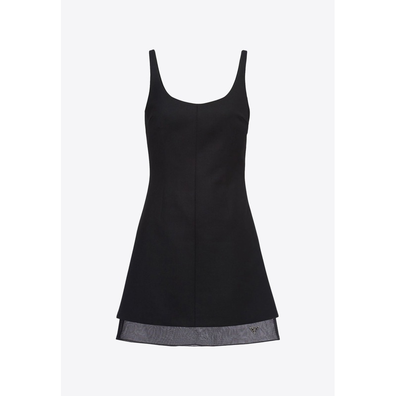 Enamel Triangle Logo Mini Dress