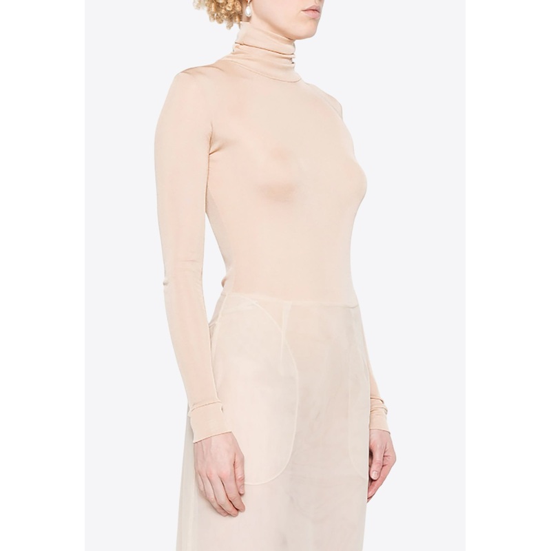 Four Stitch Logo Turtleneck Bodysuit