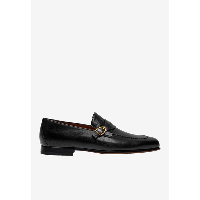 Gigi Twisted-Band Leather Loafers