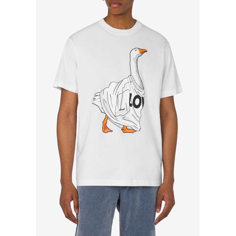 Goose Print Jersey T-shirt