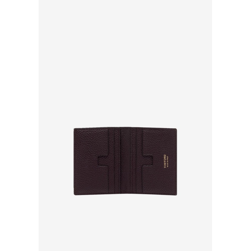 Grain Leather Folding Card Holder